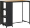 vidaXL - Bartafel - met - opbergrek - 120x60x110 - cm - poly - rattan - zwart