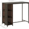 vidaXL - Bartafel - met - opbergrek - 120x60x110 - cm - poly - rattan - bruin