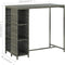 vidaXL - Bartafel - met - opbergrek - 120x60x110 - cm - poly - rattan - grijs