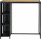 vidaXL - Bartafel - met - opbergrek - 120x60x110 - cm - poly - rattan - zwart