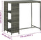 vidaXL - Bartafel - met - opbergrek - 120x60x110 - cm - poly - rattan - grijs