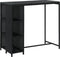 vidaXL - Bartafel - met - opbergrek - 120x60x110 - cm - poly - rattan - zwart