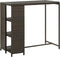 vidaXL - Bartafel - met - opbergrek - 120x60x110 - cm - poly - rattan - bruin