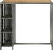 vidaXL - Bartafel - met - opbergrek - 120x60x110 - cm - poly - rattan - grijs