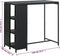 vidaXL - Bartafel - met - opbergrek - 120x60x110 - cm - poly - rattan - zwart