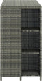 vidaXL - Bartafel - met - opbergrek - 120x60x110 - cm - poly - rattan - grijs