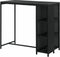 vidaXL - Bartafel - met - opbergrek - 120x60x110 - cm - poly - rattan - zwart