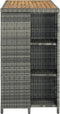 vidaXL - Bartafel - met - opbergrek - 120x60x110 - cm - poly - rattan - grijs