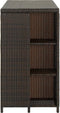 vidaXL - Bartafel - met - opbergrek - 120x60x110 - cm - poly - rattan - bruin