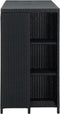 vidaXL - Bartafel - met - opbergrek - 120x60x110 - cm - poly - rattan - zwart