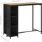 vidaXL - Bartafel - met - opbergrek - 120x60x110 - cm - poly - rattan - zwart