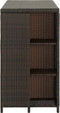 vidaXL - Bartafel - met - opbergrek - 120x60x110 - cm - poly - rattan - bruin