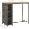 vidaXL - Bartafel - met - opbergrek - 120x60x110 - cm - poly - rattan - grijs