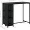 vidaXL - Bartafel - met - opbergrek - 120x60x110 - cm - poly - rattan - zwart