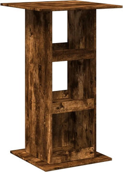 vidaXL - Bartafel - met - opbergruimte - 60x60x102 - cm - hout - gerookt - eikenkleur