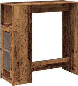 vidaXL - Bartafel - met - rekken - 101x40x103,5 - cm - bewerkt - hout - oud - houtkleur
