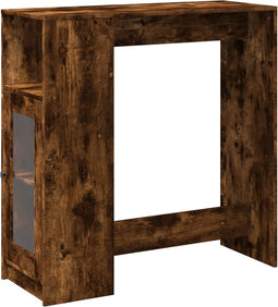 vidaXL - Bartafel - met - rekken - 101x40x103,5 - cm - bewerkt - hout - gerookt - eiken