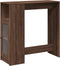 vidaXL - Bartafel - met - rekken - 101x40x103,5 - cm - bewerkt - hout - bruin - eiken