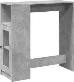 vidaXL - Bartafel - met - rekken - 101x40x103,5 - cm - bewerkt - hout - betongrijs