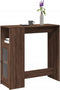 vidaXL - Bartafel - met - rekken - 101x40x103,5 - cm - bewerkt - hout - bruin - eiken