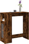 vidaXL - Bartafel - met - rekken - 101x40x103,5 - cm - bewerkt - hout - gerookt - eiken