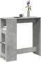 vidaXL - Bartafel - met - rekken - 101x40x103,5 - cm - bewerkt - hout - betongrijs
