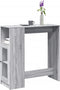 vidaXL - Bartafel - met - rekken - 101x40x103,5 - cm - bewerkt - hout - grijs - sonoma