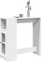 vidaXL - Bartafel - met - rekken - 101x40x103,5 - cm - bewerkt - hout - wit