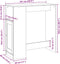 vidaXL - Bartafel - met - rekken - 101x40x103,5 - cm - bewerkt - hout - oud - houtkleur