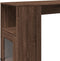 vidaXL - Bartafel - met - rekken - 101x40x103,5 - cm - bewerkt - hout - bruin - eiken