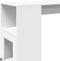 vidaXL - Bartafel - met - rekken - 101x40x103,5 - cm - bewerkt - hout - wit