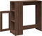 vidaXL - Bartafel - met - rekken - 101x40x103,5 - cm - bewerkt - hout - bruin - eiken