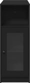 vidaXL - Bartafel - met - rekken - 101x40x103,5 - cm - bewerkt - hout - zwart