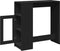 vidaXL - Bartafel - met - rekken - 101x40x103,5 - cm - bewerkt - hout - zwart