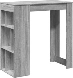 vidaXL - Bartafel - met - rekken - 102x50x103,5 - cm - bewerkt - hout - grijs - sonoma