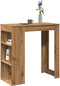 vidaXL - Bartafel - met - rekken - 102x50x103,5 - cm - hout - artisanaal - eikenkleur