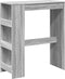 vidaXL - Bartafel - met - rekken - 90x40x103,5 - cm - bewerkt - hout - grijs - sonoma
