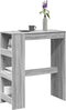 vidaXL - Bartafel - met - rekken - 90x40x103,5 - cm - bewerkt - hout - grijs - sonoma