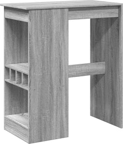 vidaXL - Bartafel - met - rekken - 90x47,5x103,5 - cm - bewerkt - hout - grijs - sonoma