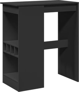 vidaXL - Bartafel - met - rekken - 90x47,5x103,5 - cm - bewerkt - hout - zwart