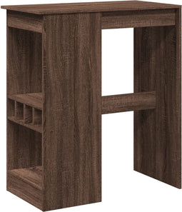 vidaXL - Bartafel - met - rekken - 90x47,5x103,5 - cm - bewerkt - hout - bruin - eiken
