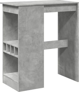 vidaXL - Bartafel - met - rekken - 90x47,5x103,5 - cm - bewerkt - hout - betongrijs