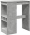 vidaXL - Bartafel - met - rekken - 90x47,5x103,5 - cm - bewerkt - hout - betongrijs