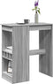vidaXL - Bartafel - met - rekken - 90x47,5x103,5 - cm - bewerkt - hout - grijs - sonoma