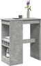 vidaXL - Bartafel - met - rekken - 90x47,5x103,5 - cm - bewerkt - hout - betongrijs