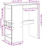 vidaXL - Bartafel - met - rekken - 90x47,5x103,5 - cm - bewerkt - hout - betongrijs