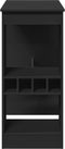 vidaXL - Bartafel - met - rekken - 90x47,5x103,5 - cm - bewerkt - hout - zwart