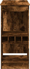 vidaXL - Bartafel - met - rekken - 90x47,5x103,5 - cm - bewerkt - hout - gerookt - eiken