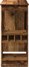 vidaXL - Bartafel - met - rekken - 90x47,5x103,5 - cm - bewerkt - hout - oud - houtkleur