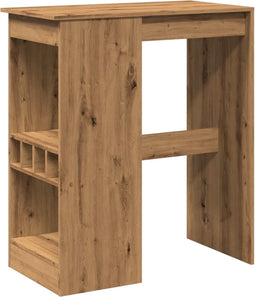 vidaXL - Bartafel - met - rekken - 90x47,5x103,5 - cm - hout - artisanaal - eikenkleur